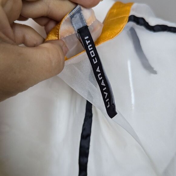 Liviana Conti Sheer Overlay Dress IT 40 / US 4-6 White See through Layering - Picture 11 of 11